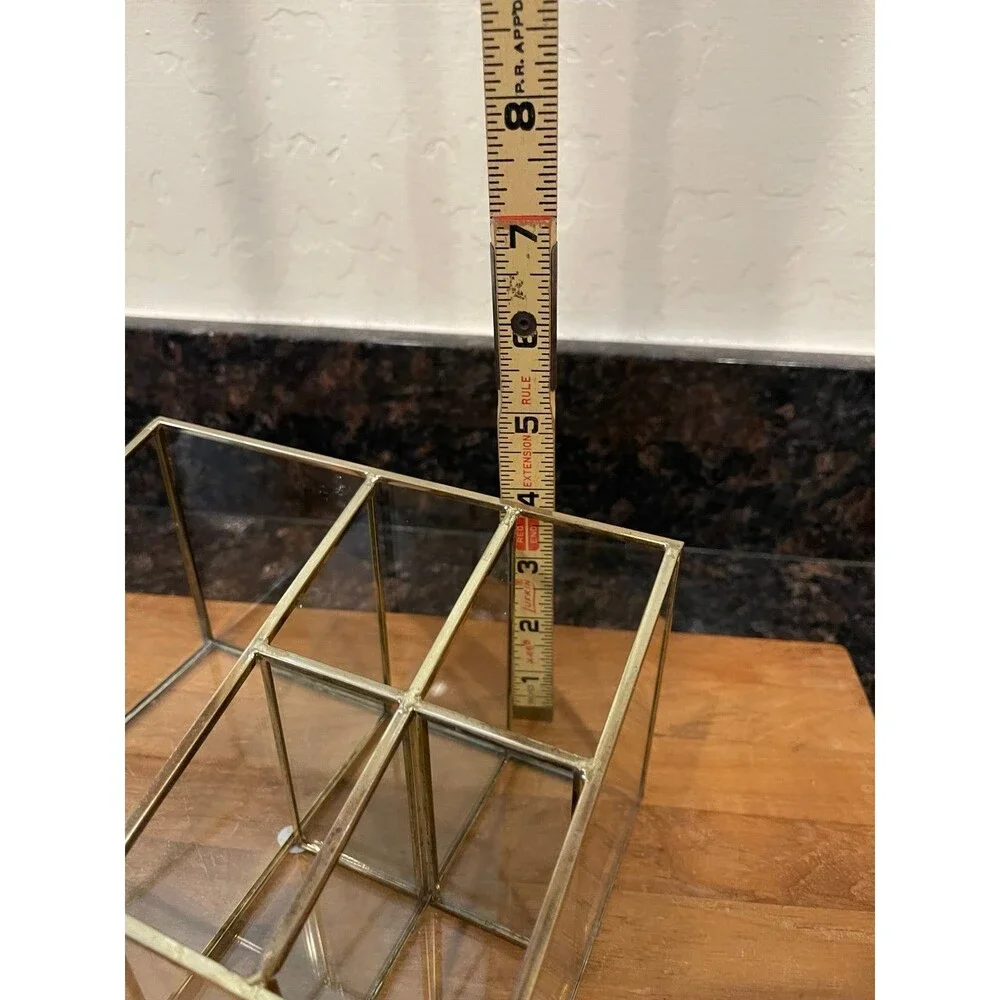 Vintage 5 pc Lot of Brass Vanity Decor